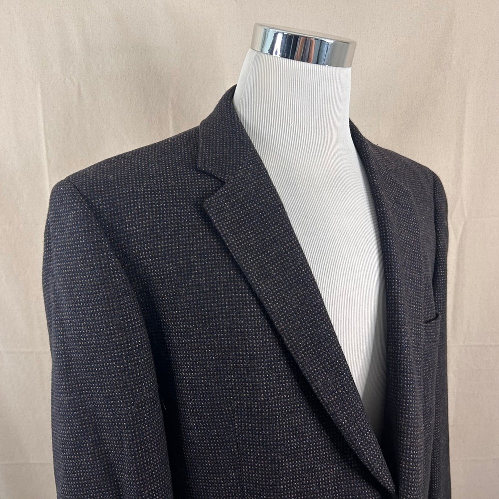 Joseph & Feiss 42L Sport Coat Wool Cashmere Brown Knit Two Button Vented